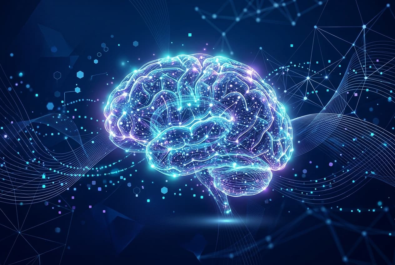 AI and machine learning neural network visualization